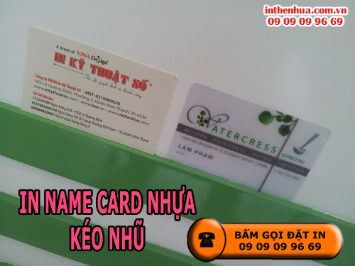 Bấm gọi đặt in name card nhựa kéo nhũ tại Cty TNHH In Kỹ Thuật Số - Digital Printing