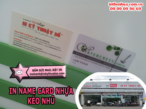 Bấm gửi mail đặt in name card nhựa kéo nhũ tại Cty TNHH In Kỹ Thuật Số - Digital Printing