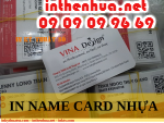 In name card nhựa bằng chất liệu PVC